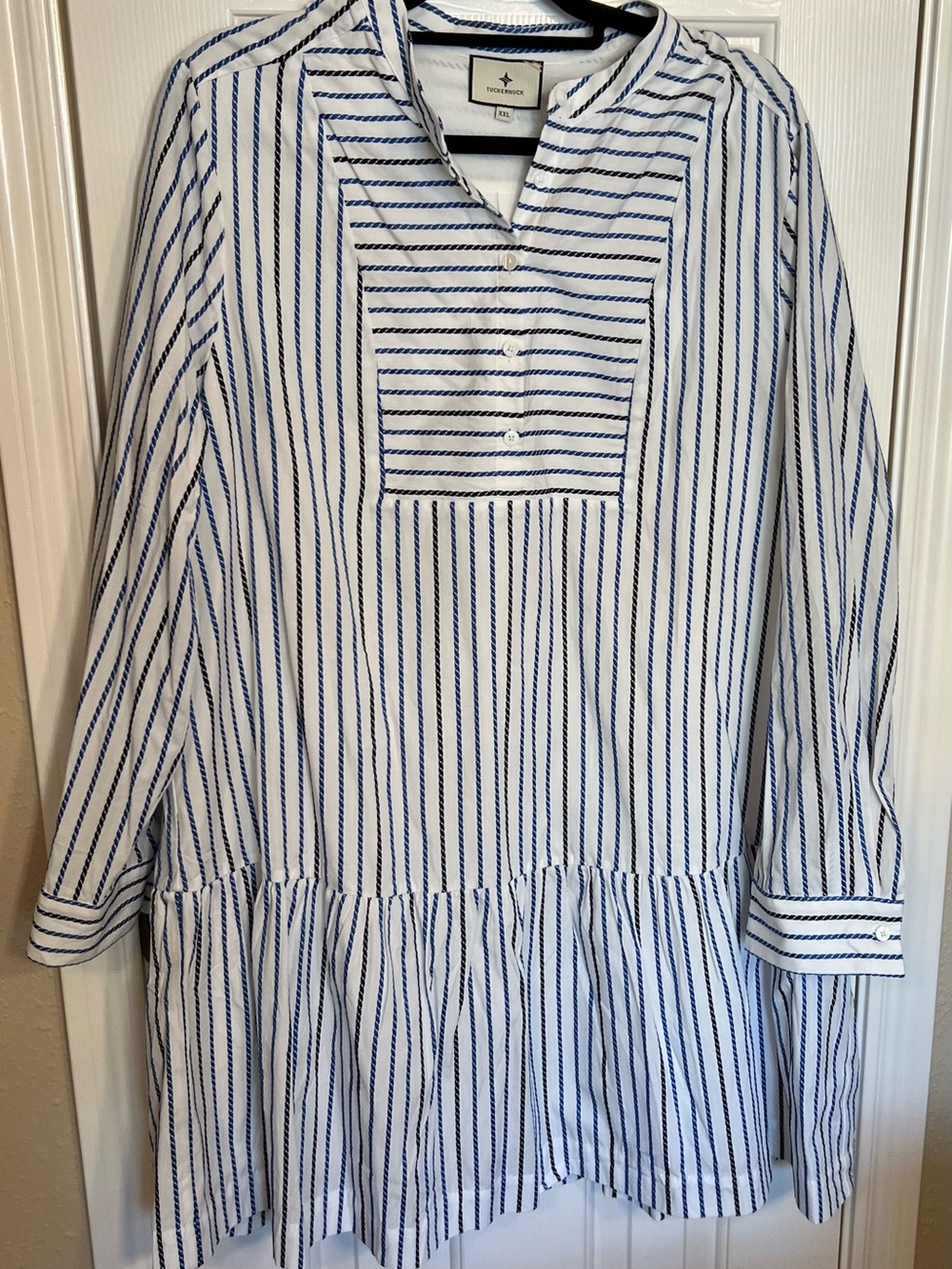Tuckernuck White and Blue Striped Tunic Dress